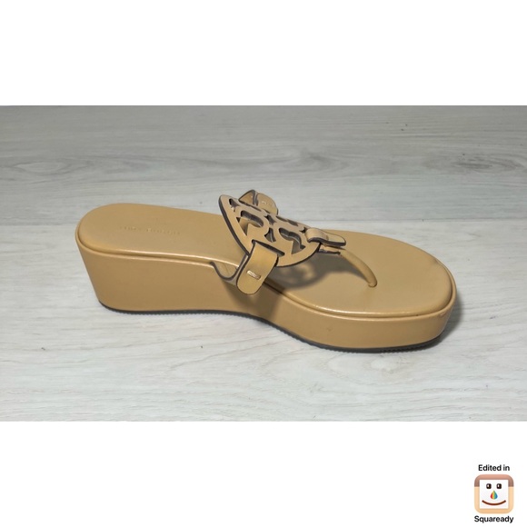 Tory Burch - Miller Platform Wedge Flip Flop Sz 8 - Picture 6 of 12